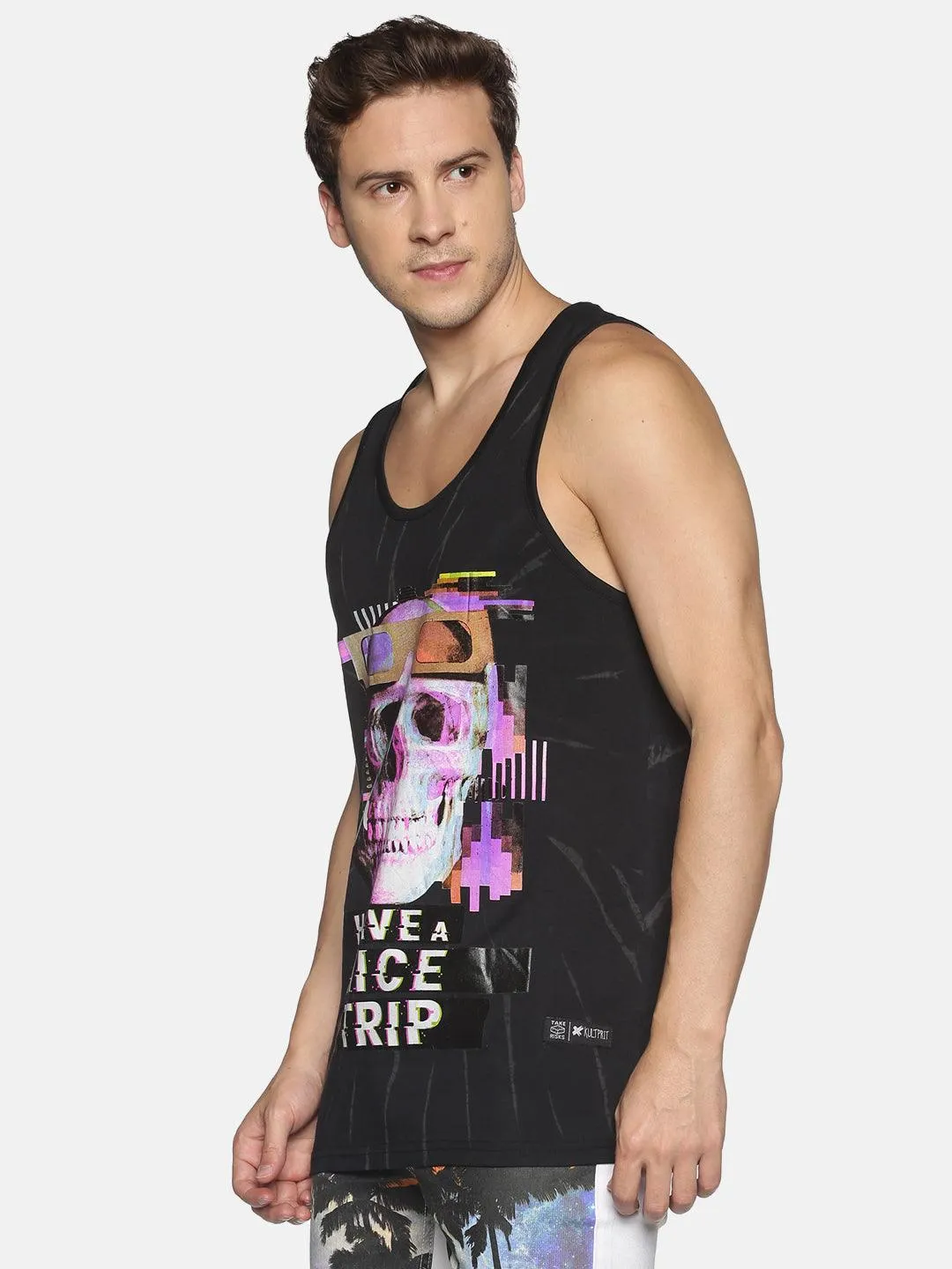 Kultprit Cotton Men Graphic Print Sleeveless T-Shirt