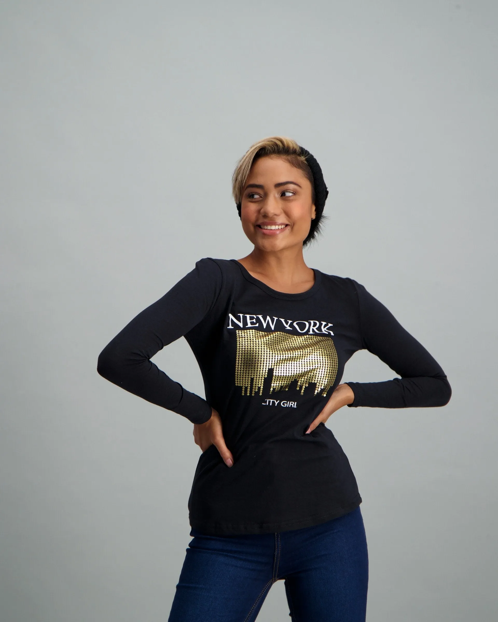 Ladies Basic Pocket T-Shirt - Black