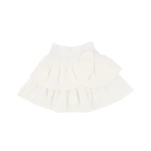 LITTLE PARNI IVORY MILANO SHORT RUFFLED SKIRT [Final Sale]