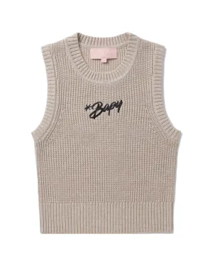 Logo knit vest