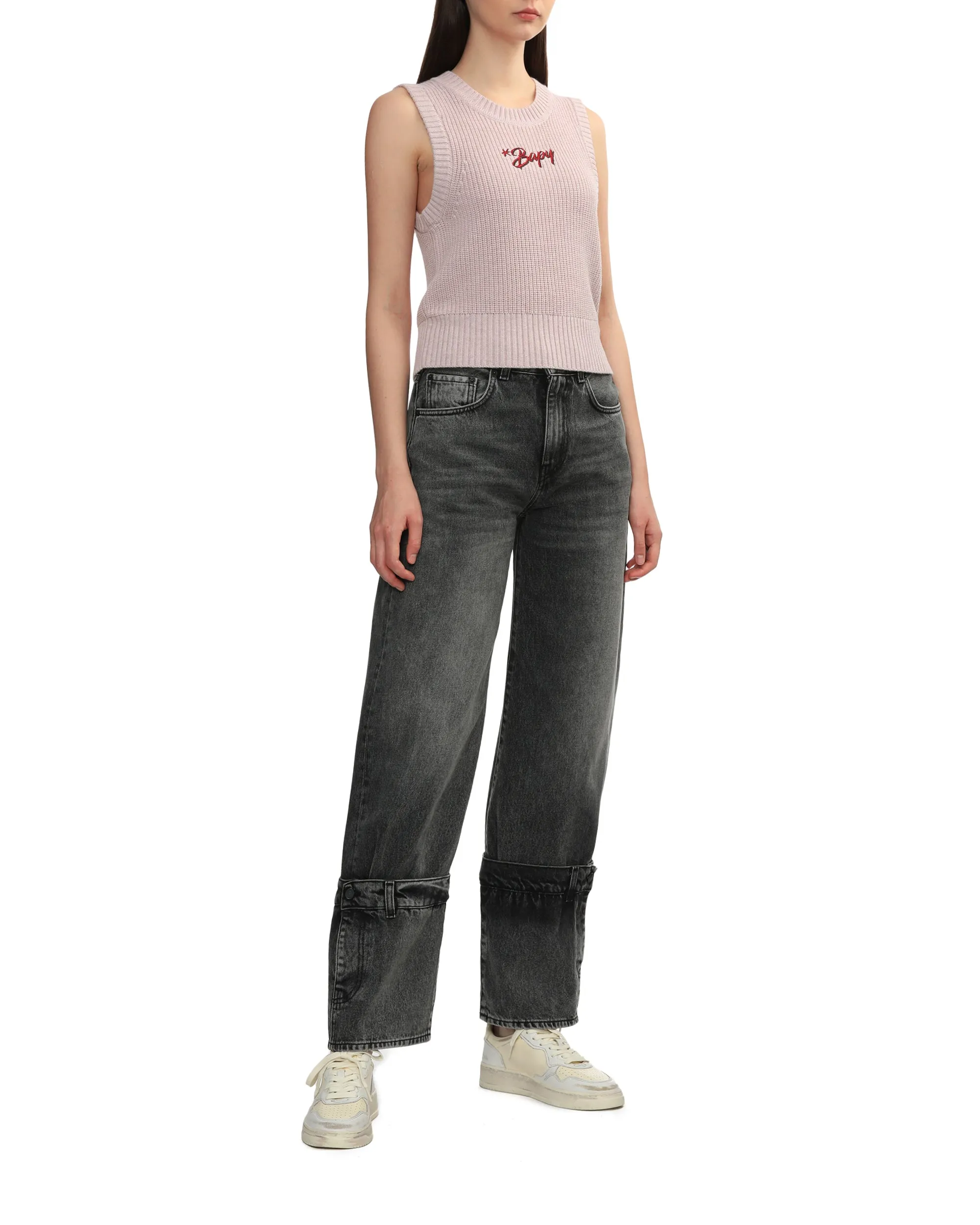 Logo knit vest