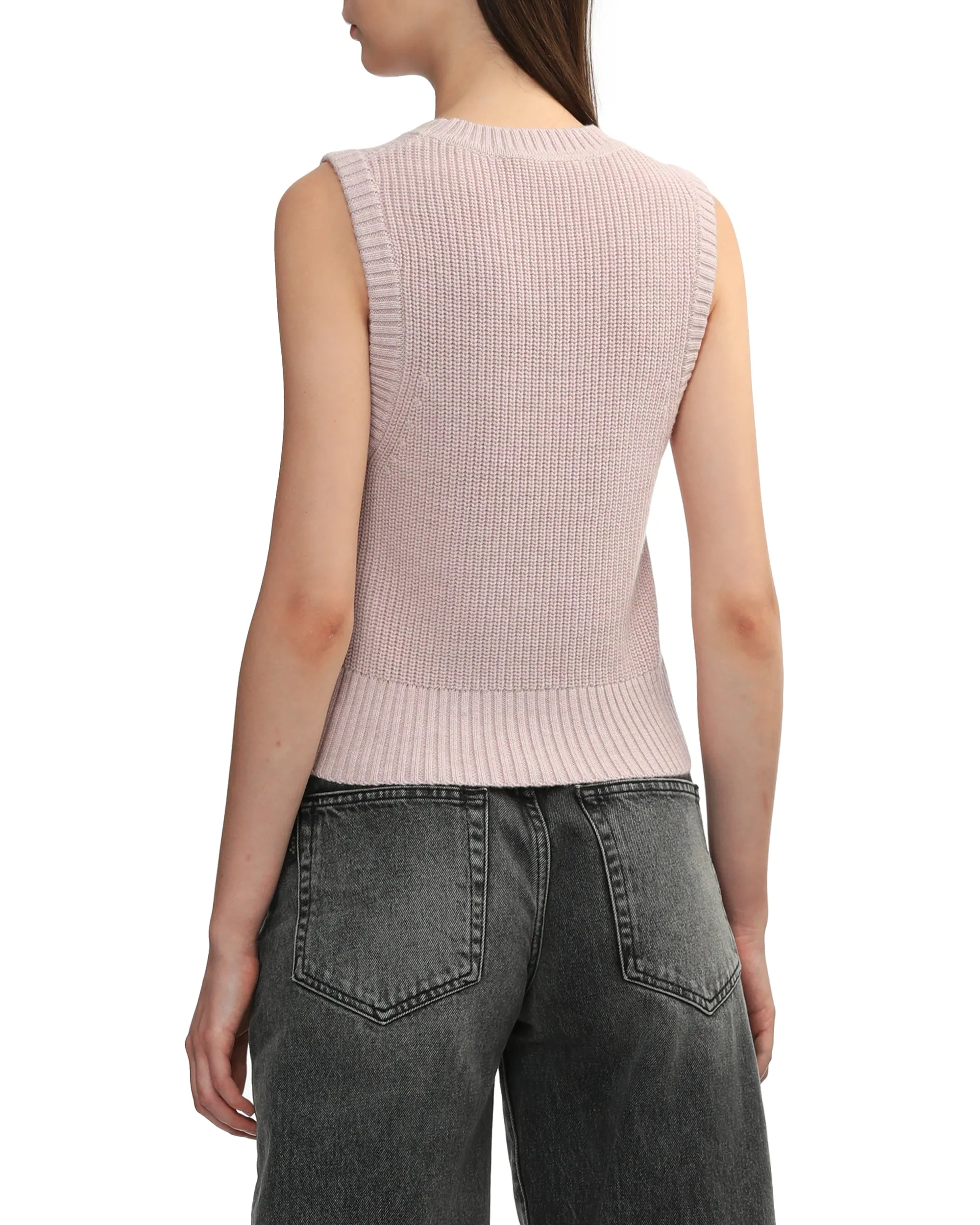 Logo knit vest