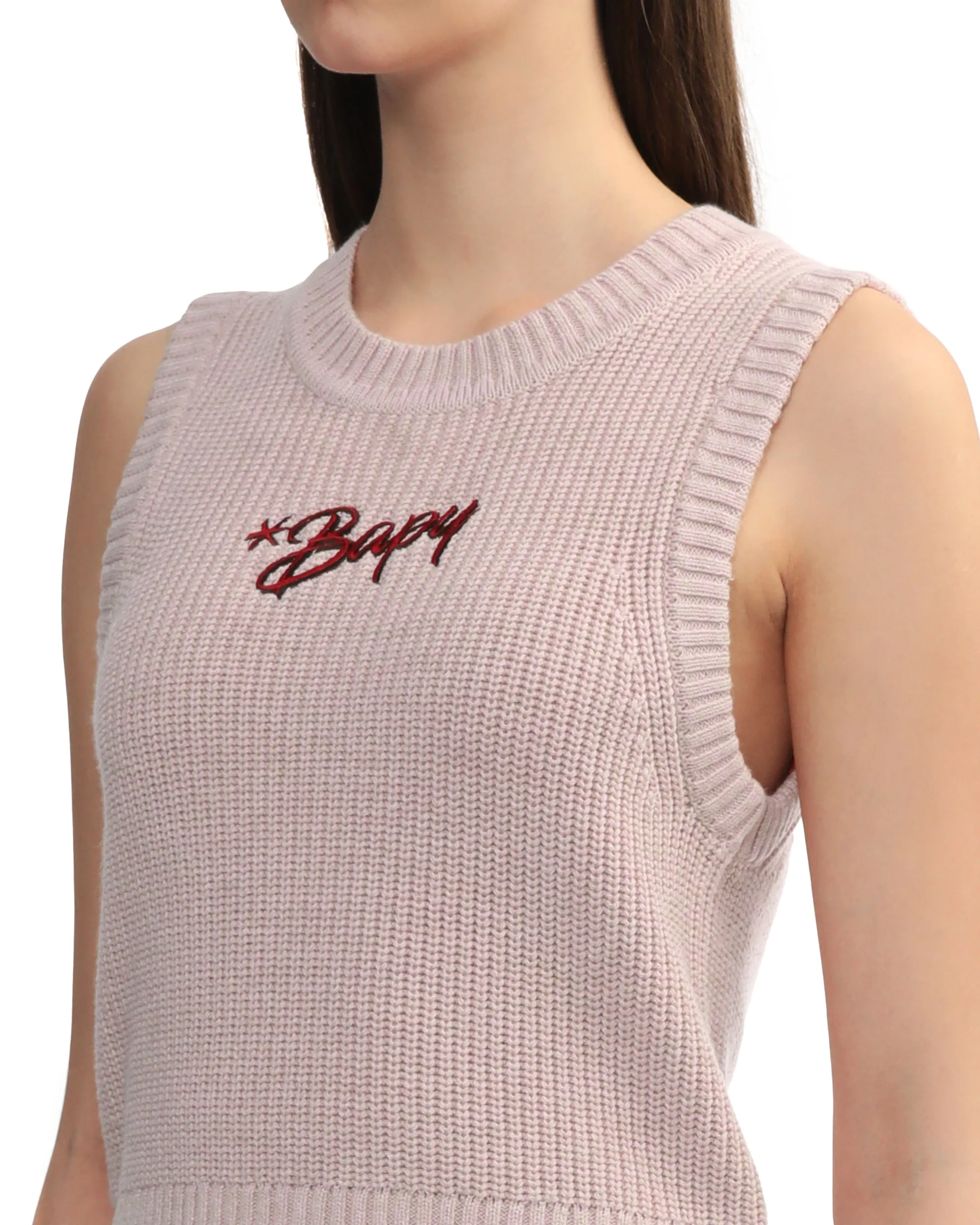Logo knit vest