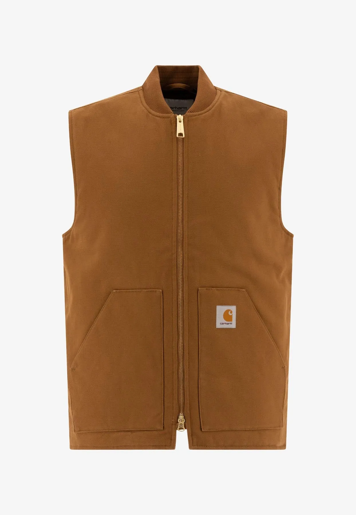 Logo Patch Zip-up Vest
