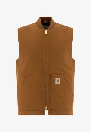 Logo Patch Zip-up Vest