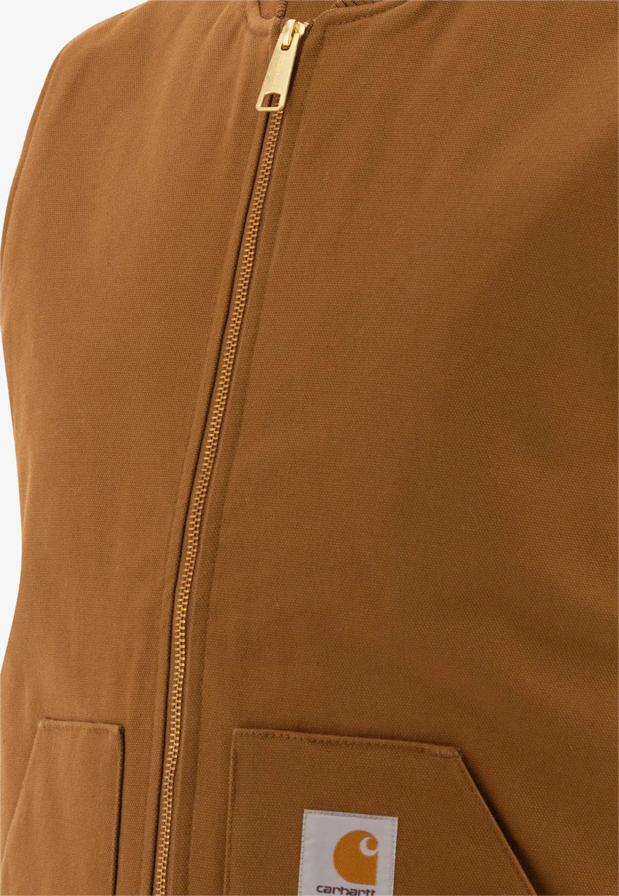 Logo Patch Zip-up Vest