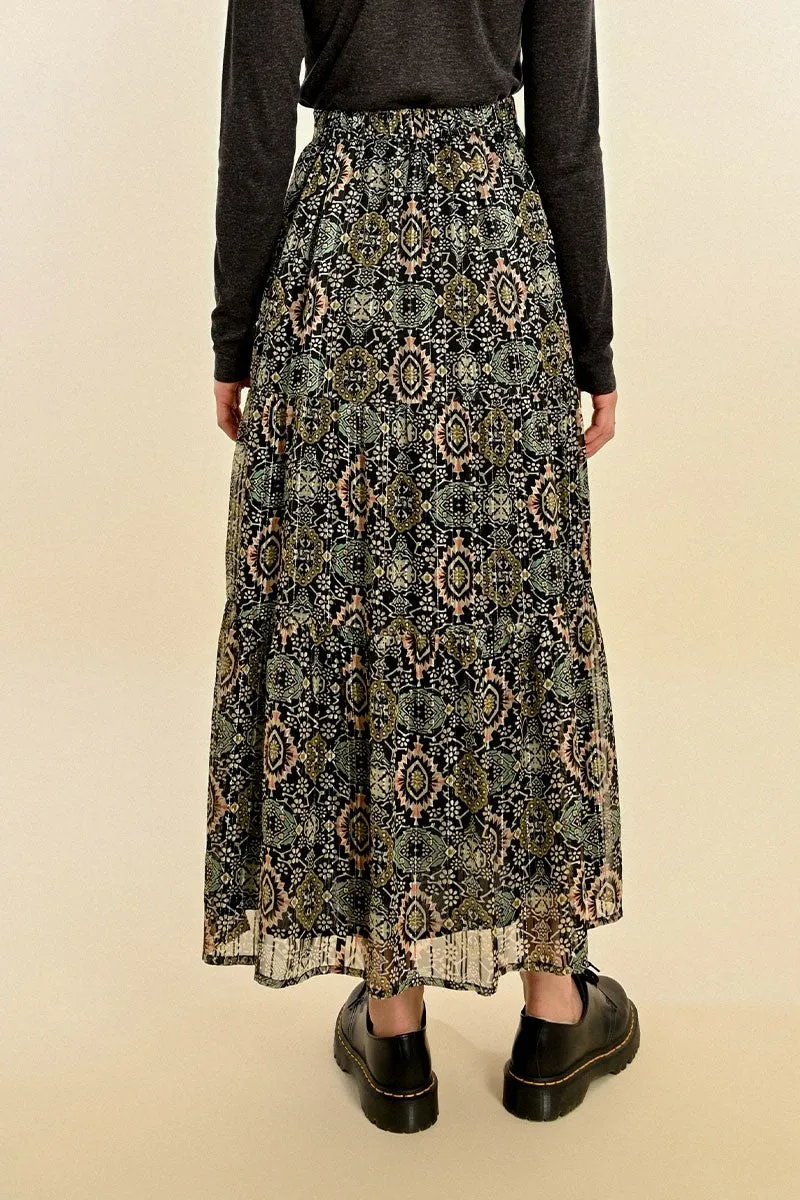 LONG PRINTED SKIRT
