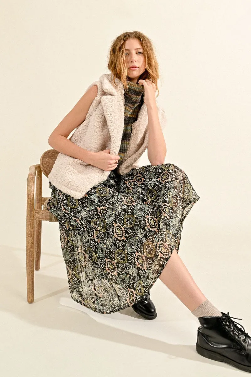 LONG PRINTED SKIRT