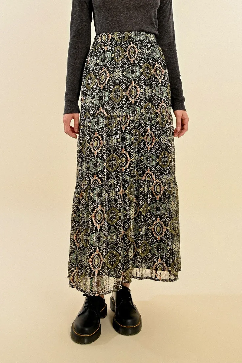 LONG PRINTED SKIRT