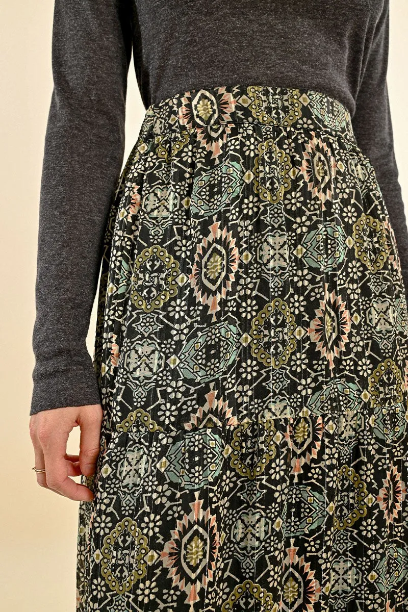 LONG PRINTED SKIRT