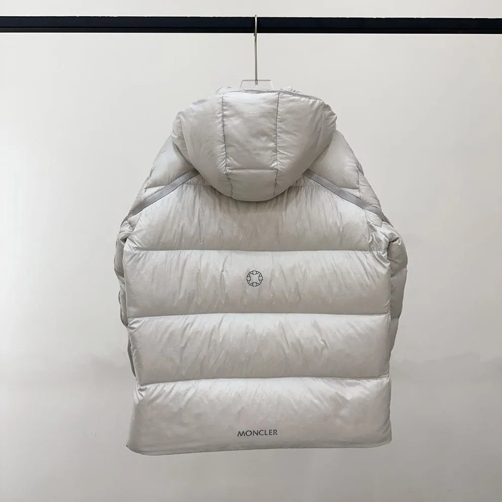 Luxury  White Hooded Down Padded Jacket