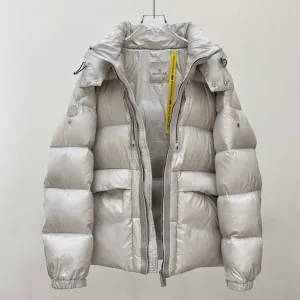 Luxury  White Hooded Down Padded Jacket