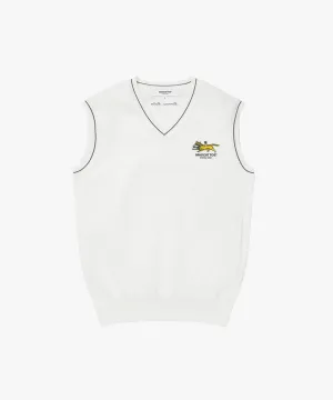 MCC V-Neck Sweater Vest - White