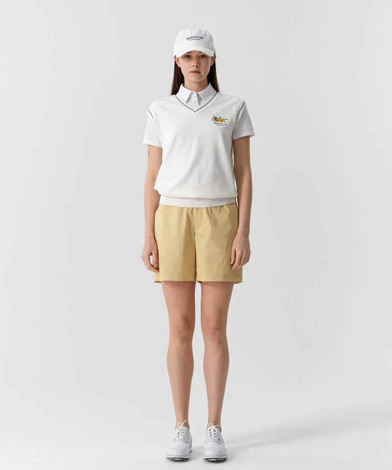 MCC V-Neck Sweater Vest - White