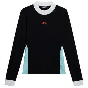Meadow Mock Neck Knitted Sweater Black