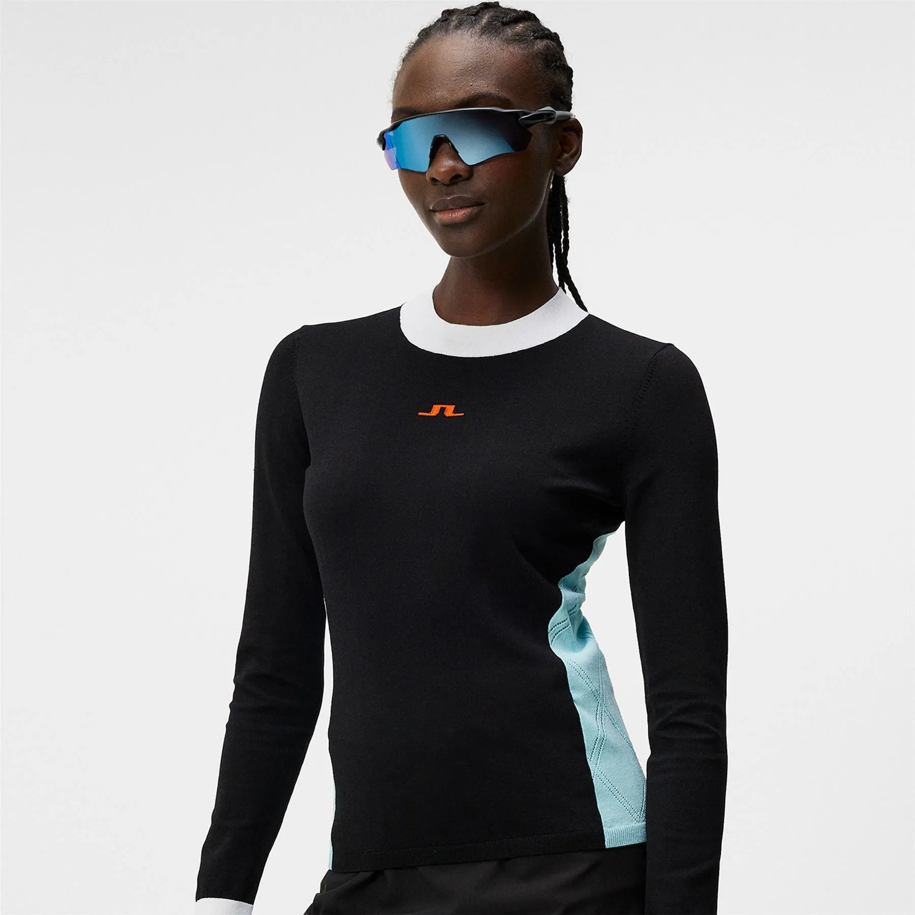 Meadow Mock Neck Knitted Sweater Black