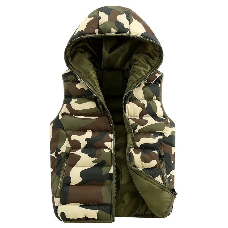 Mens & women Spring Autumn clothing fashion casual vest Men camouflage vests Men Down sleeveless jacket waistcoat