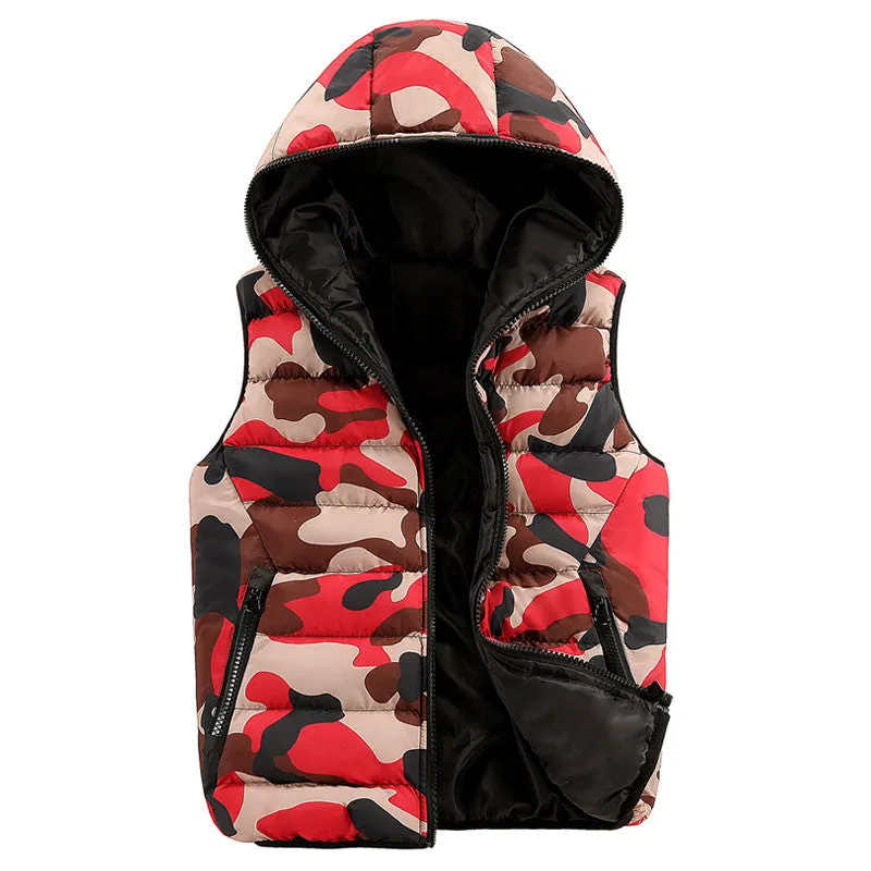 Mens & women Spring Autumn clothing fashion casual vest Men camouflage vests Men Down sleeveless jacket waistcoat