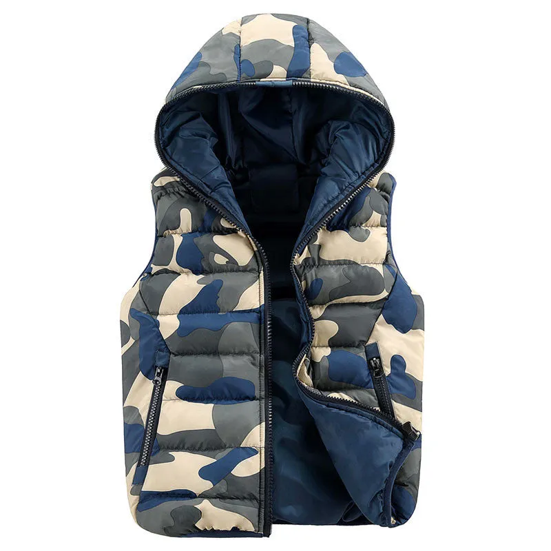 Mens & women Spring Autumn clothing fashion casual vest Men camouflage vests Men Down sleeveless jacket waistcoat