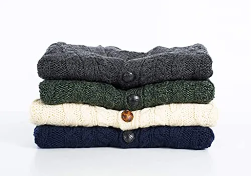 Mens Aran Sleeveless Cardigan
