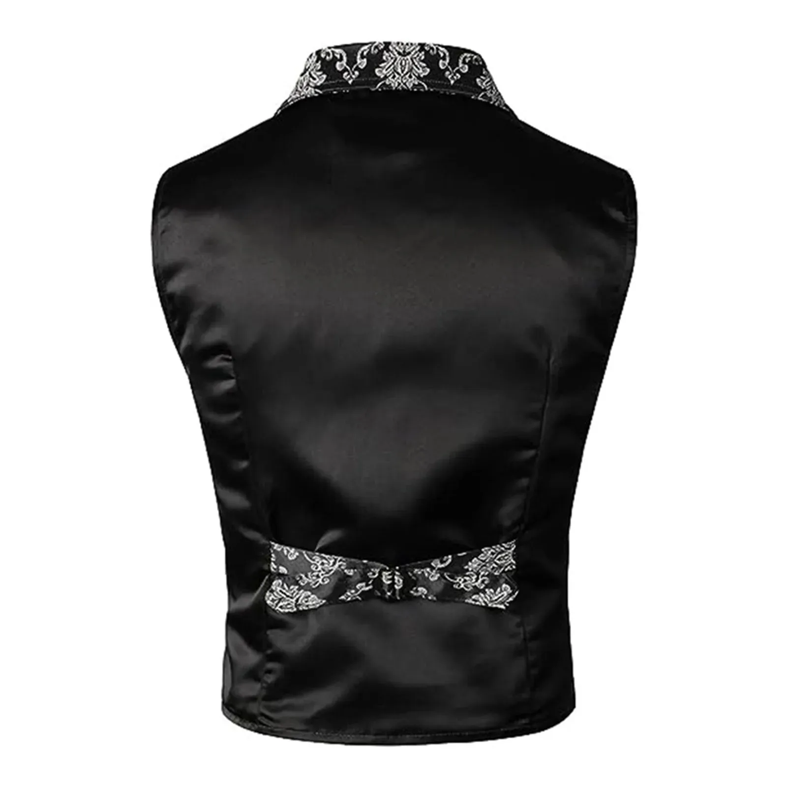 Mens Court Style Fashion Single Breasted Suit Vests Turndown Collar Sleeveless British Retro Slim Fitting Casual Waistcoats