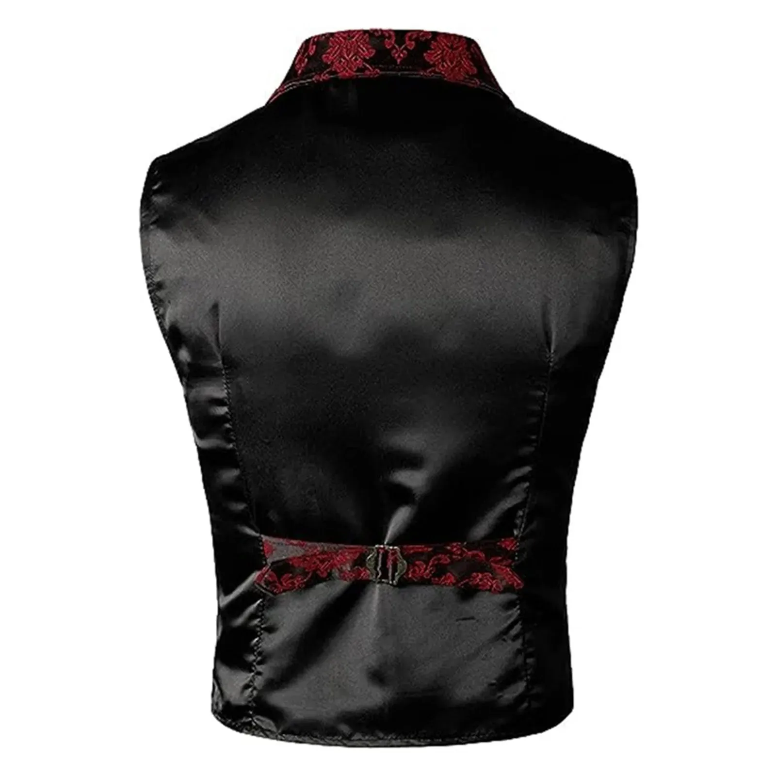Mens Court Style Fashion Single Breasted Suit Vests Turndown Collar Sleeveless British Retro Slim Fitting Casual Waistcoats
