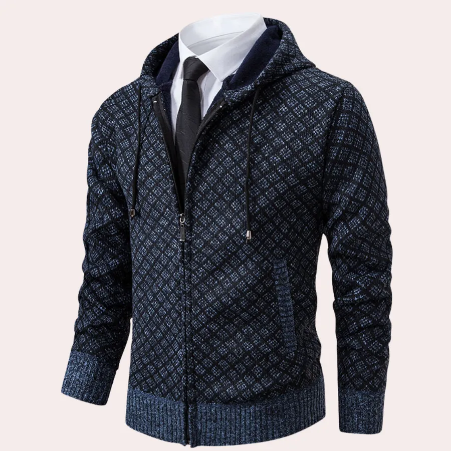 Men's Fashionable Knit Hooded Cardigan - Kekoa