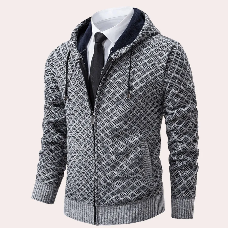 Men's Fashionable Knit Hooded Cardigan - Kekoa
