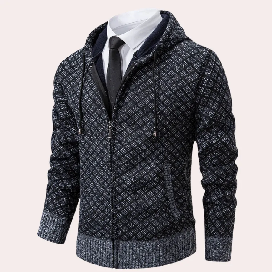 Men's Fashionable Knit Hooded Cardigan - Kekoa