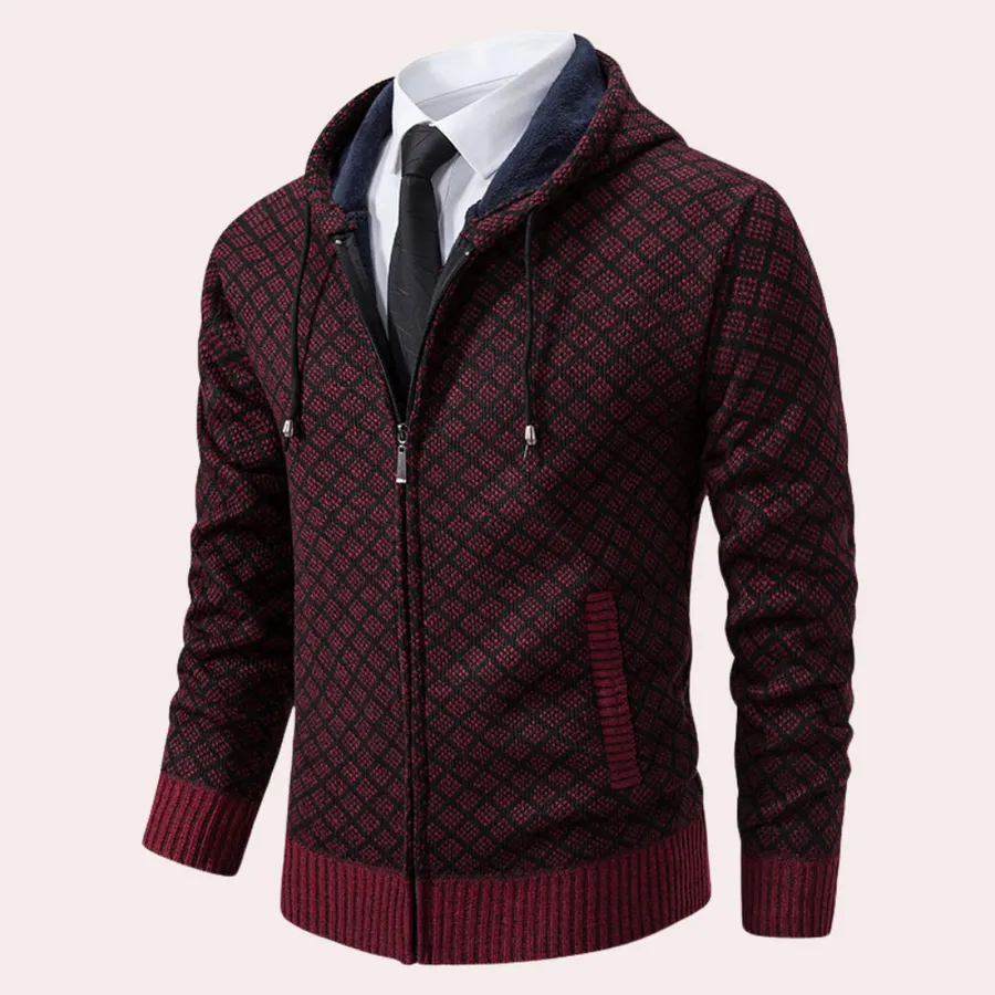 Men's Fashionable Knit Hooded Cardigan - Kekoa
