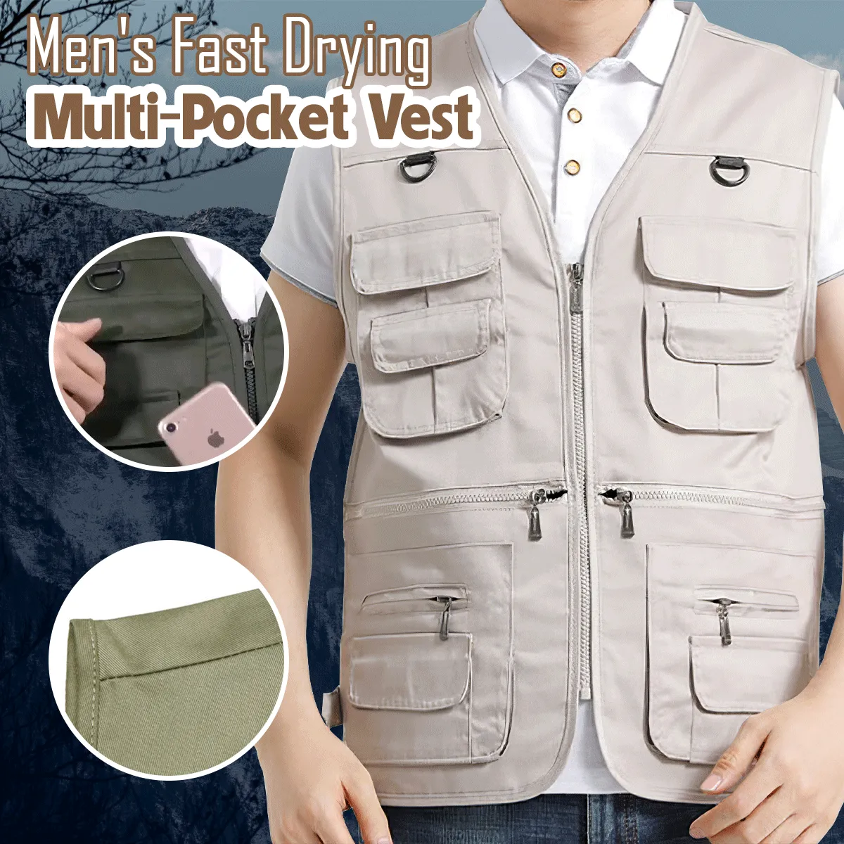 Men's Fast Drying Multi-Pocket Vest