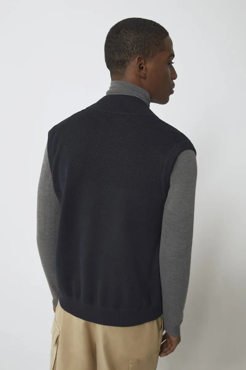 Mens HyBridge® Knit Vest Navy - 6829M