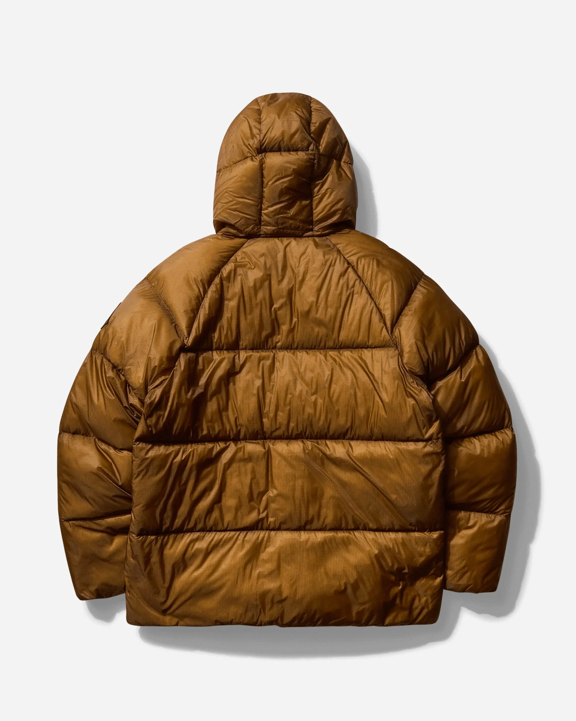 Men's Nitty Gritty Stellar Hooded Technical Down Jacket Bronze Brown