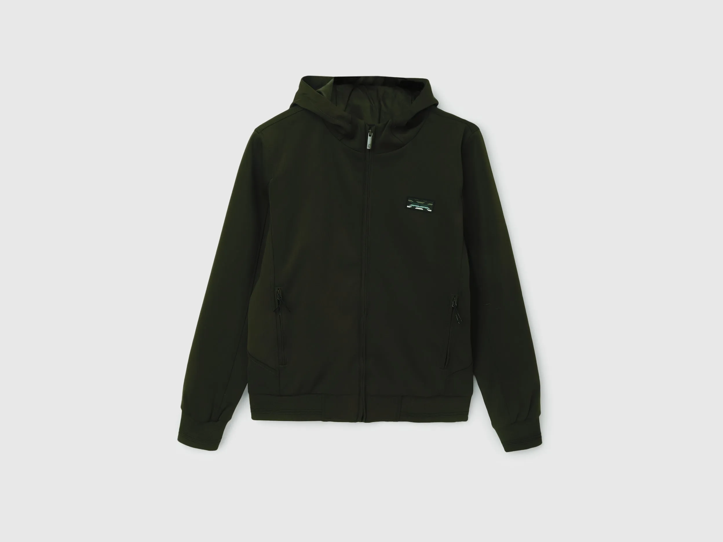 Men's Regular Fit Hooded Neck Scuba Knitted Jacket