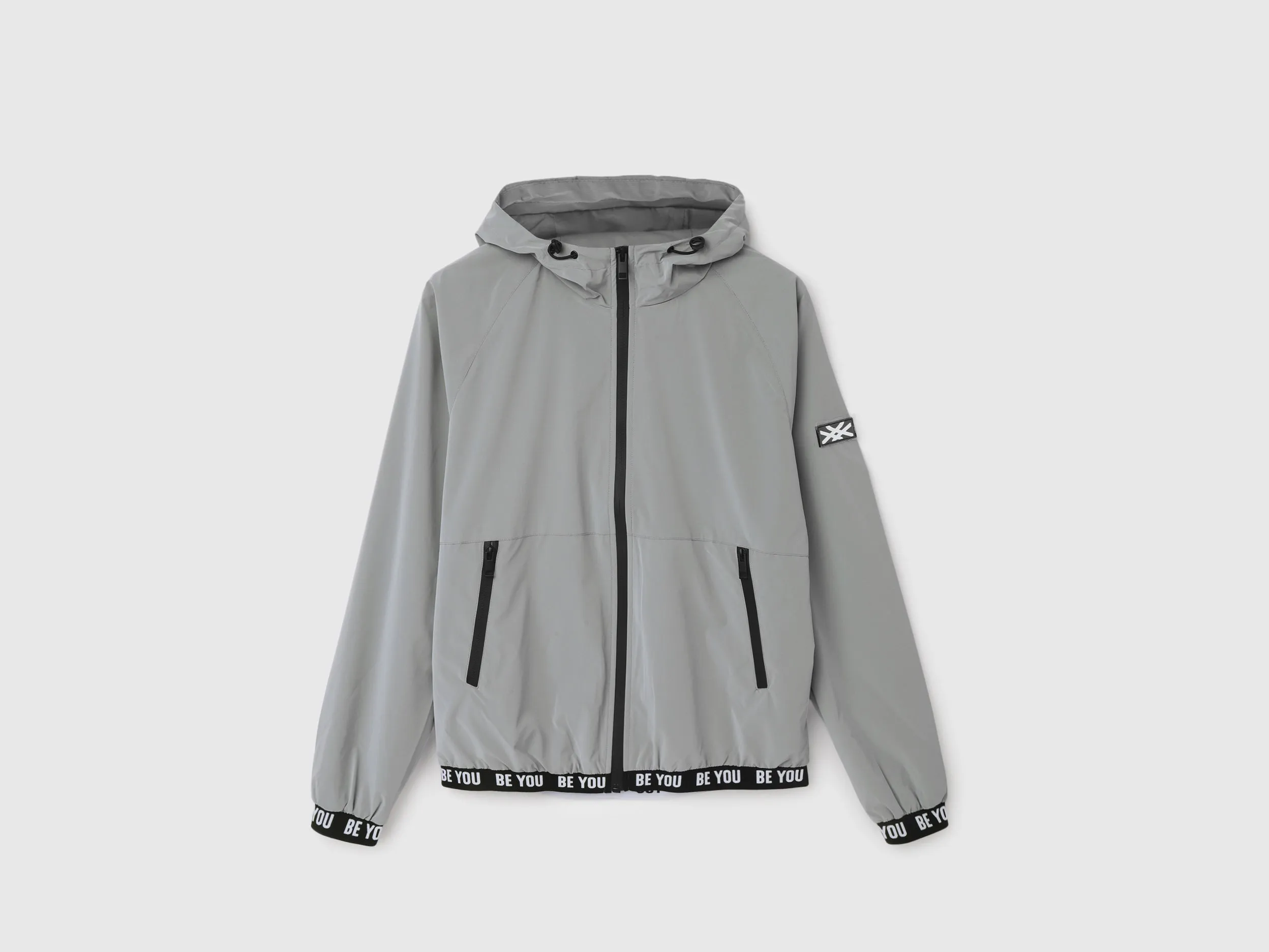 Men's Regular Fit Hooded Neck Tech Fabric Jacket