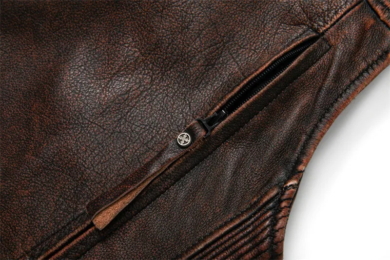 Mens Vintage Motorcycle Vest