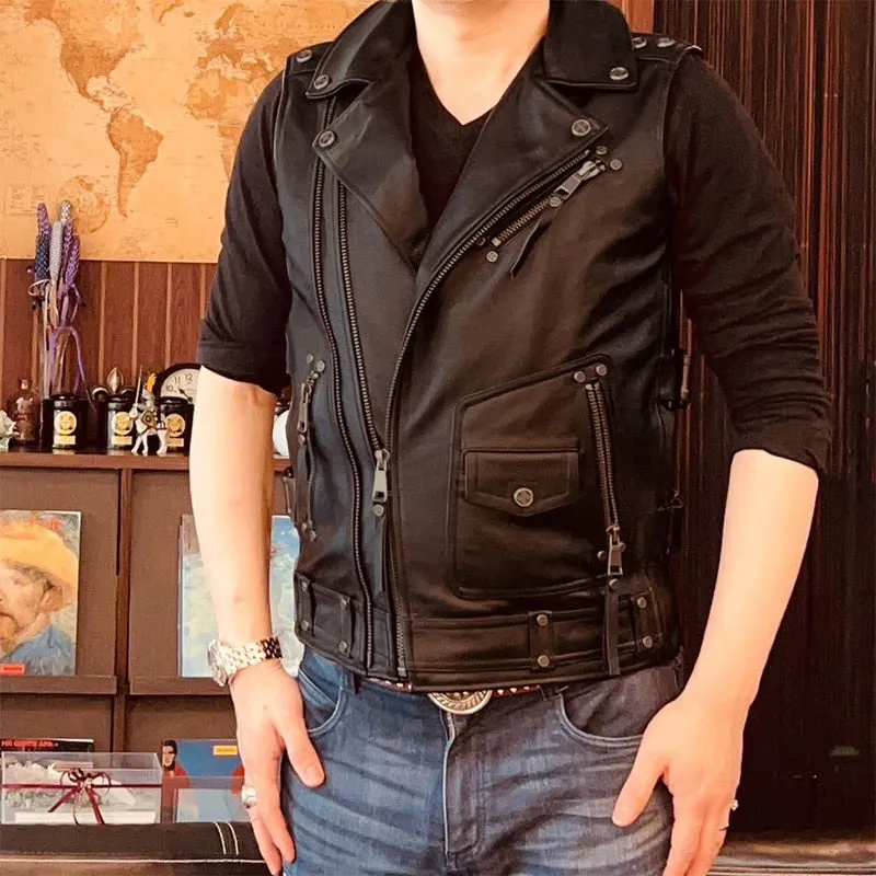 Mens Vintage Motorcycle Vest