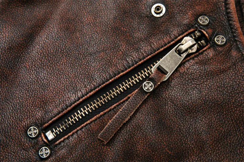 Mens Vintage Motorcycle Vest