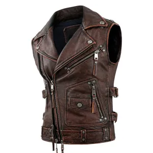 Mens Vintage Motorcycle Vest