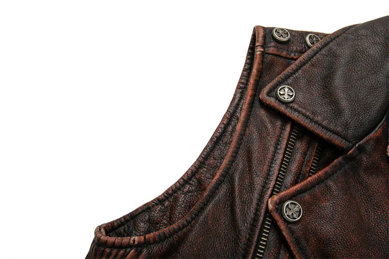 Mens Vintage Motorcycle Vest