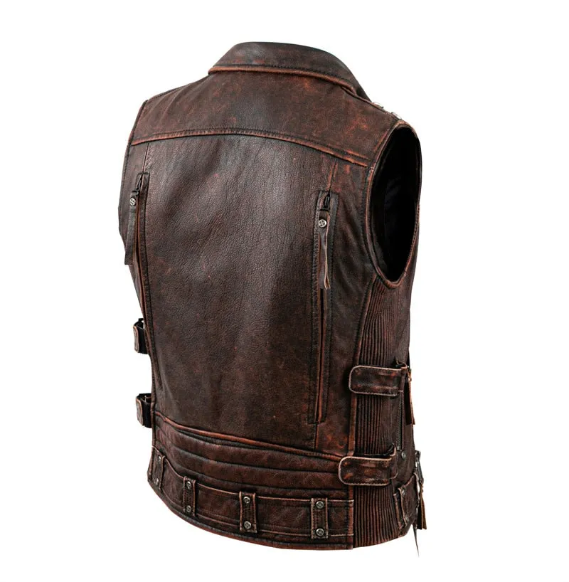 Mens Vintage Motorcycle Vest