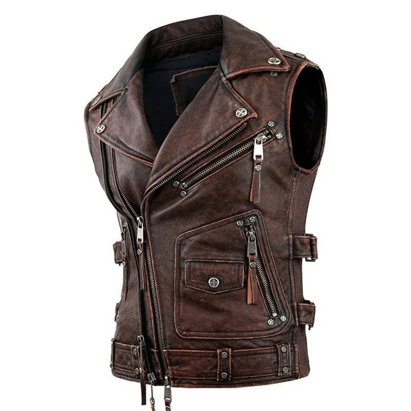 Mens Vintage Motorcycle Vest