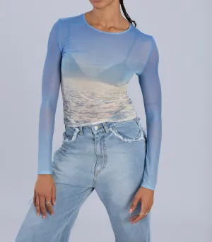 Mesh Long Sleeve Top
