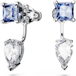Mesmera earring jackets, Mixed cuts, Detachable, Blue, Rhodium plated
 5665767