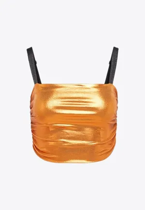 Metallic Cropped Top