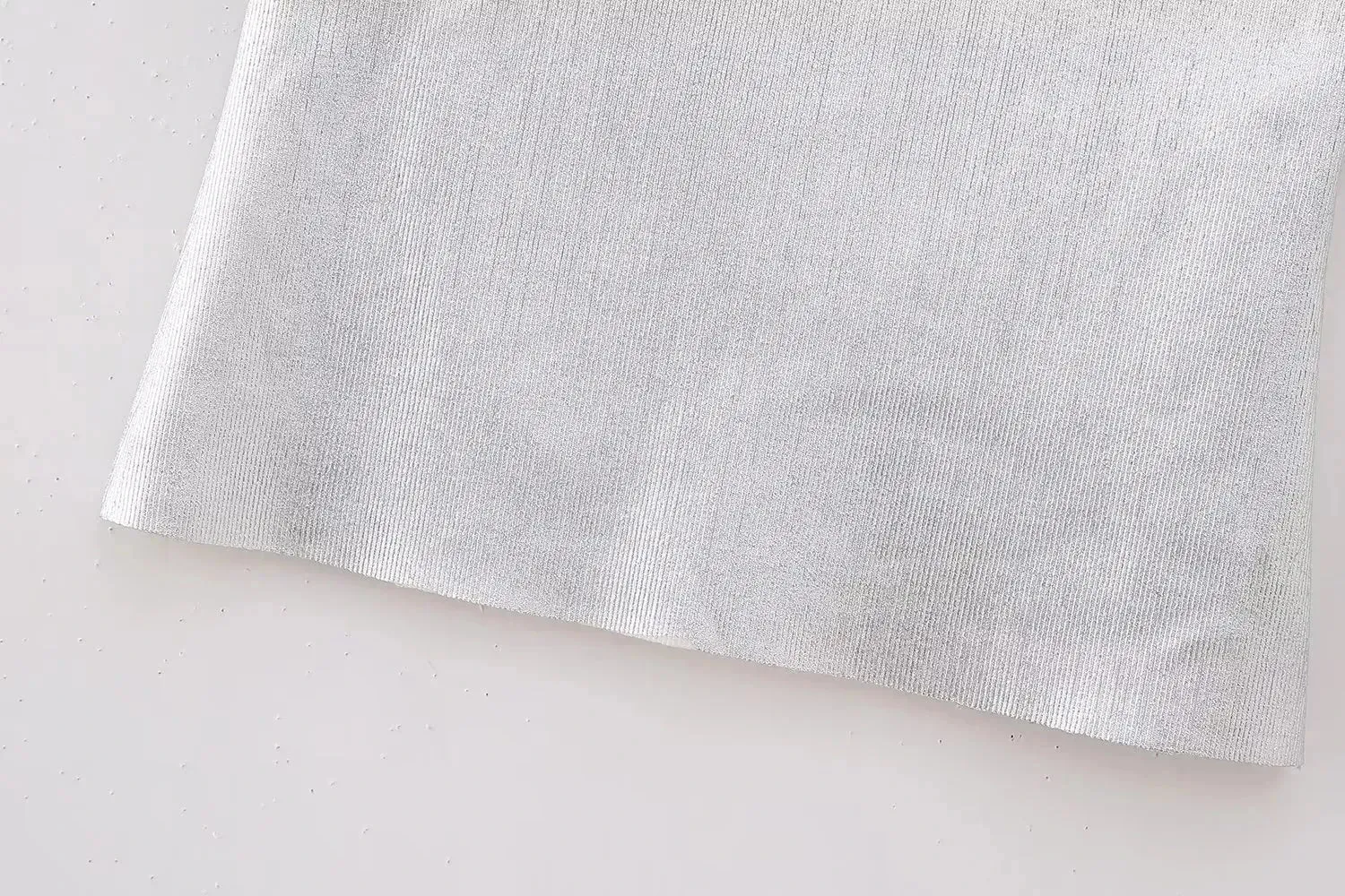 Metallic Silver Strapless Top | Dreamofthe90s
