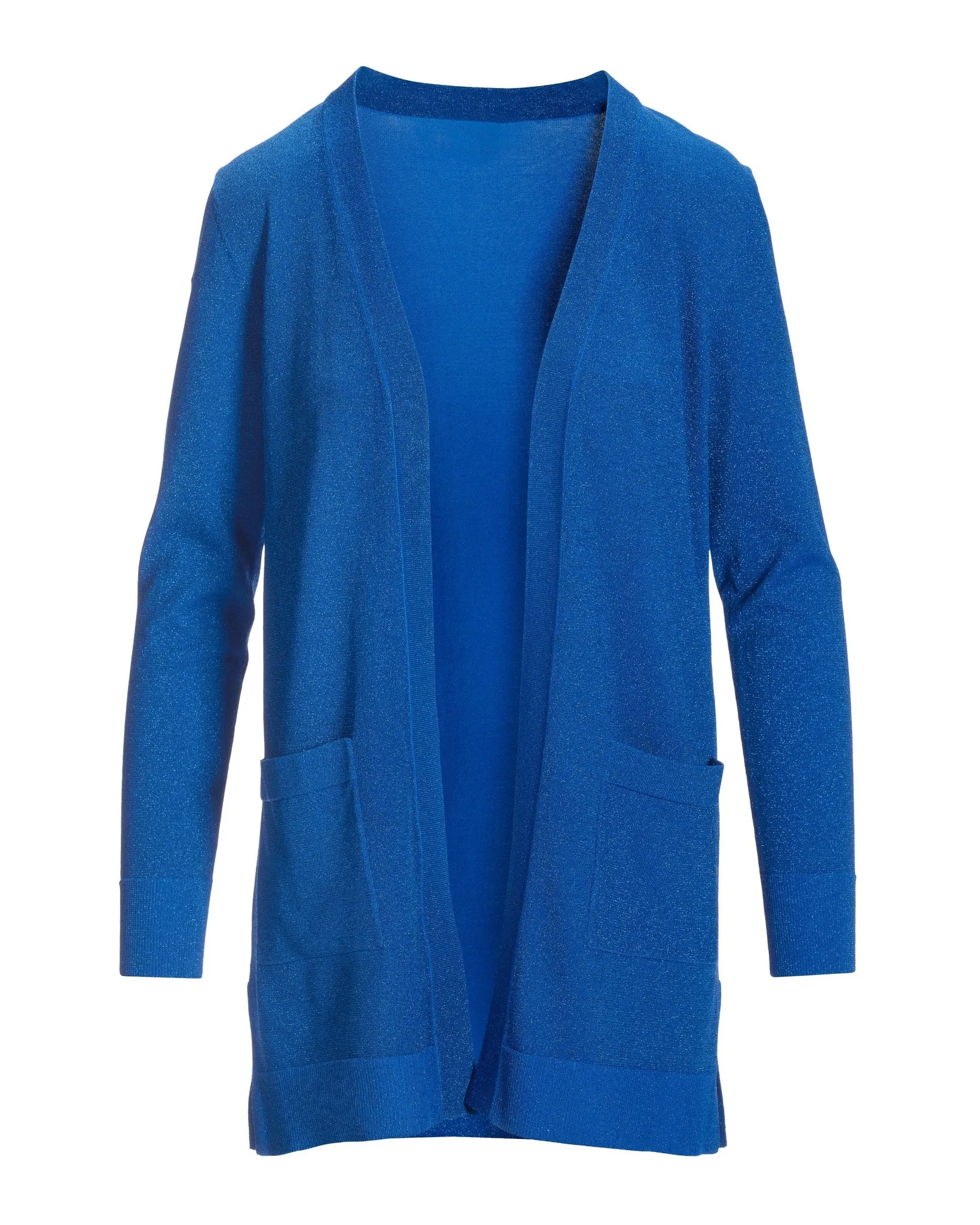 Metallic Sweater Cardigan Directoire Blue