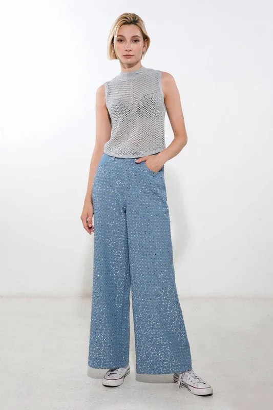 Metallic Sweater Top