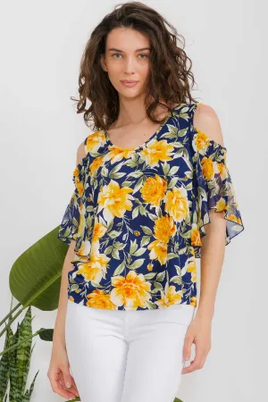MIX MEDIA FLUTTER COLD SHOULDER