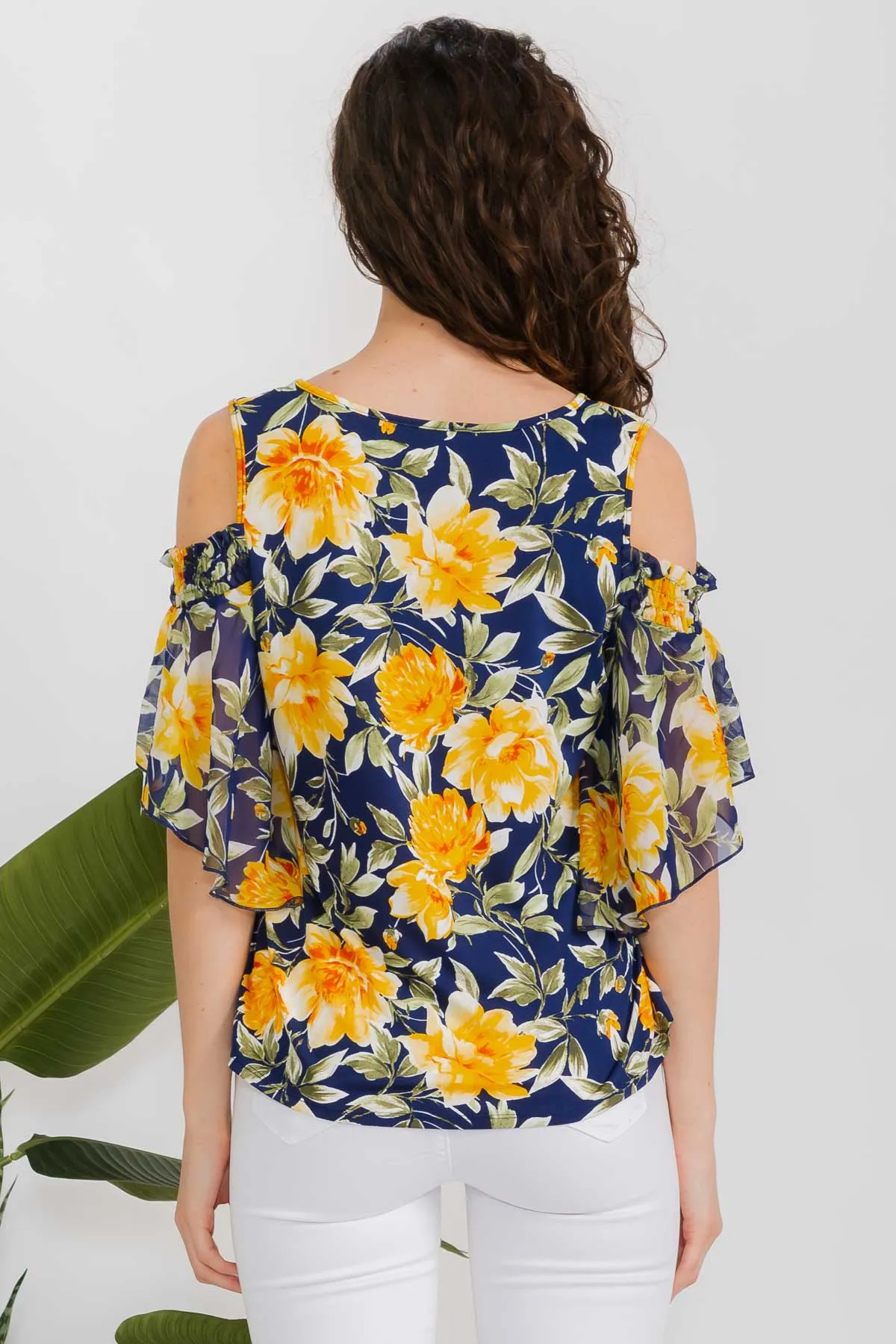 MIX MEDIA FLUTTER COLD SHOULDER